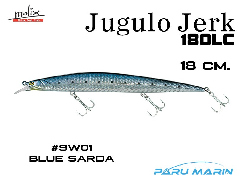 Molix Jugulo Jerk 180LC 18 cm. Sahte Balık, #SW01 Blue Sarda