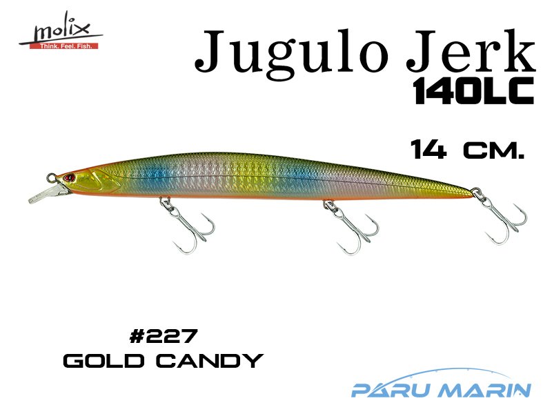 Molix Jugulo Jerk 140LC 14 cm. Sahte Balık, #227 Gold Candy