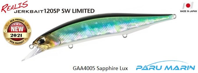 Duo Realis Jerkbait 120S SW GAA4005 Sapphire Lux