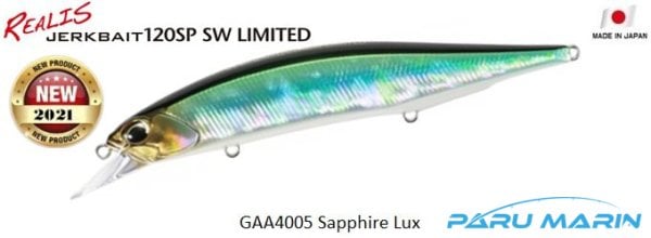 Duo Realis Jerkbait 120S SW GAA4005 Sapphire Lux