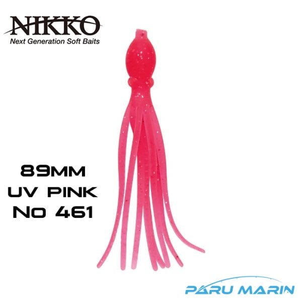 NIKKO OCTOPUS 89mm SİLİKON YEM UV PINK 461