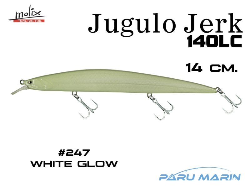 Molix Jugulo Jerk 140LC 14 cm. Sahte Balık, #247 White Glow