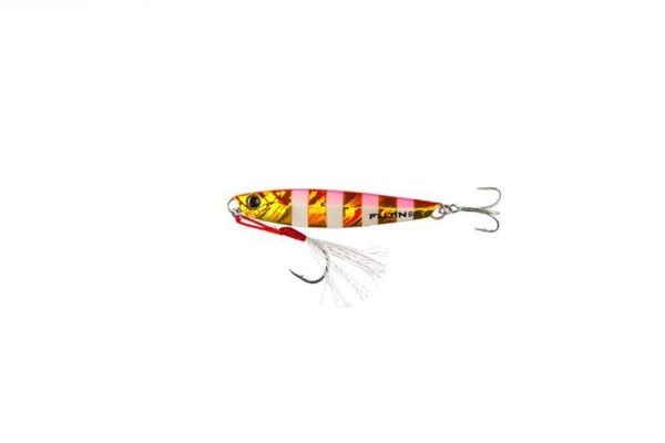 Fujin Jig-X 20gr. Shore Jigging - Jig Yem GOLD PINK ZEBRA GLOW