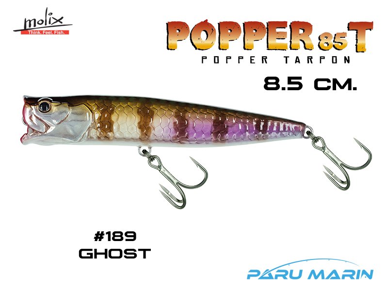 Molix Popper 85T 8.5 cm. Sahte Balık, #189 Ghost