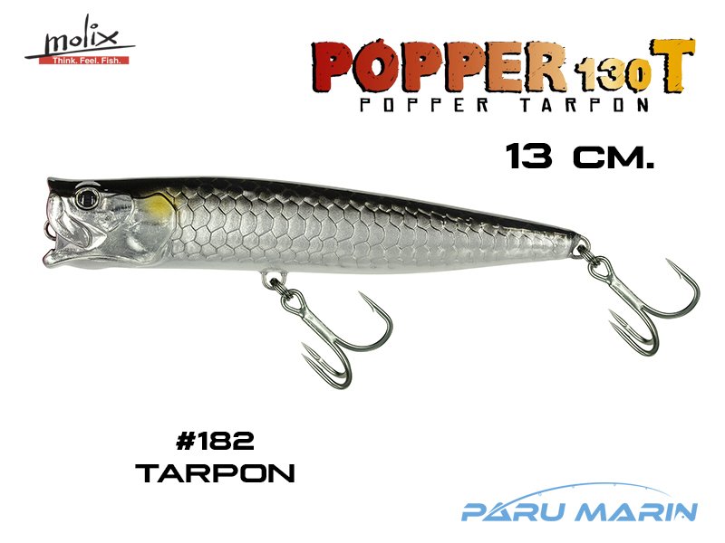 Molix Popper 130T 13 cm. Sahte Balık, #182 Tarpon