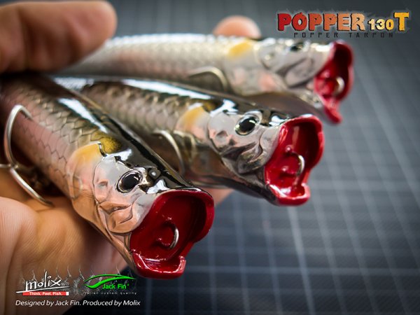 Molix Popper 130T 13 cm. Sahte Balık, #241 Black Crack