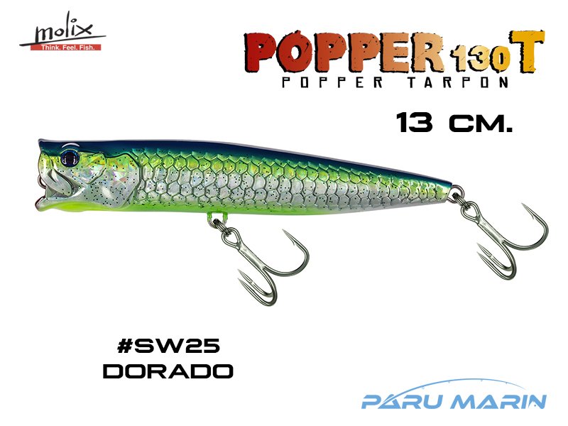 Molix Popper 130T 13 cm. Sahte Balık, #SW25 Dorado