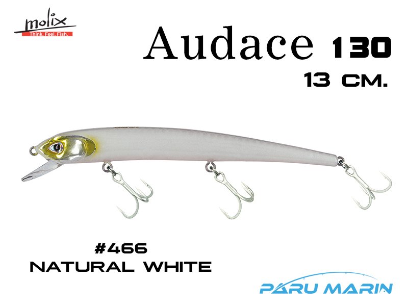 Molix Audace 130 - 13 cm. Sahte Balık, #466 Natural White