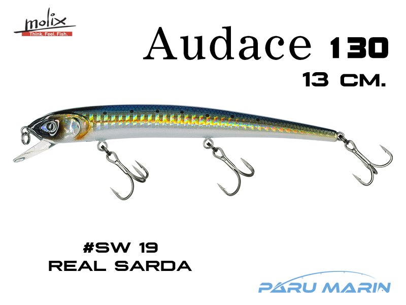 Molix Audace 130 - 13 cm. Sahte Balık, #SW19 Real Sarda